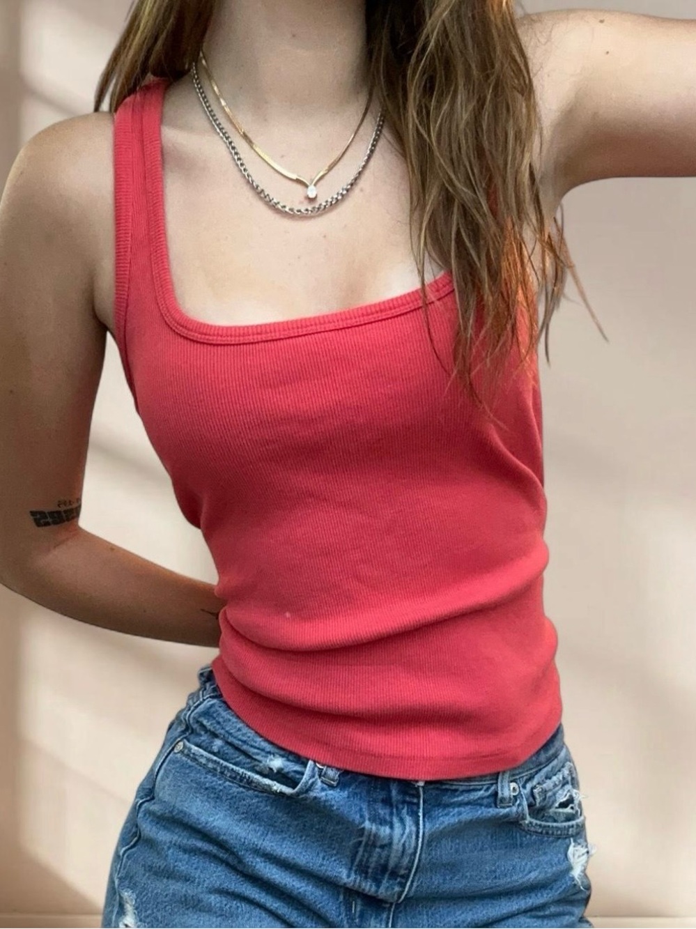 Maeve By Anthropologie Square Neck Tank Top